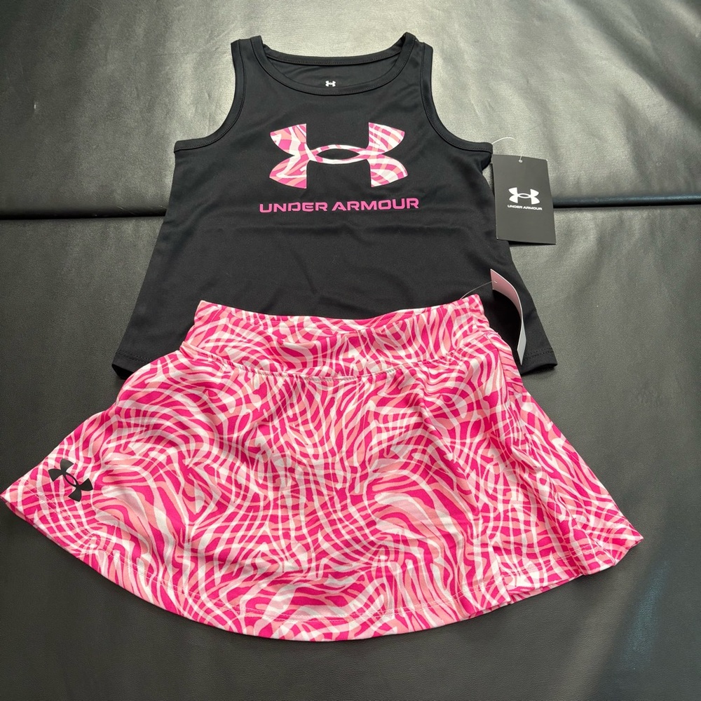 NWT Under Armour Athletic Skort Set Girls Size 3T